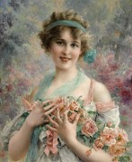 Émile Vernon_1872-1919_Jeune femme aux roses [2].jpg